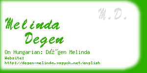 melinda degen business card